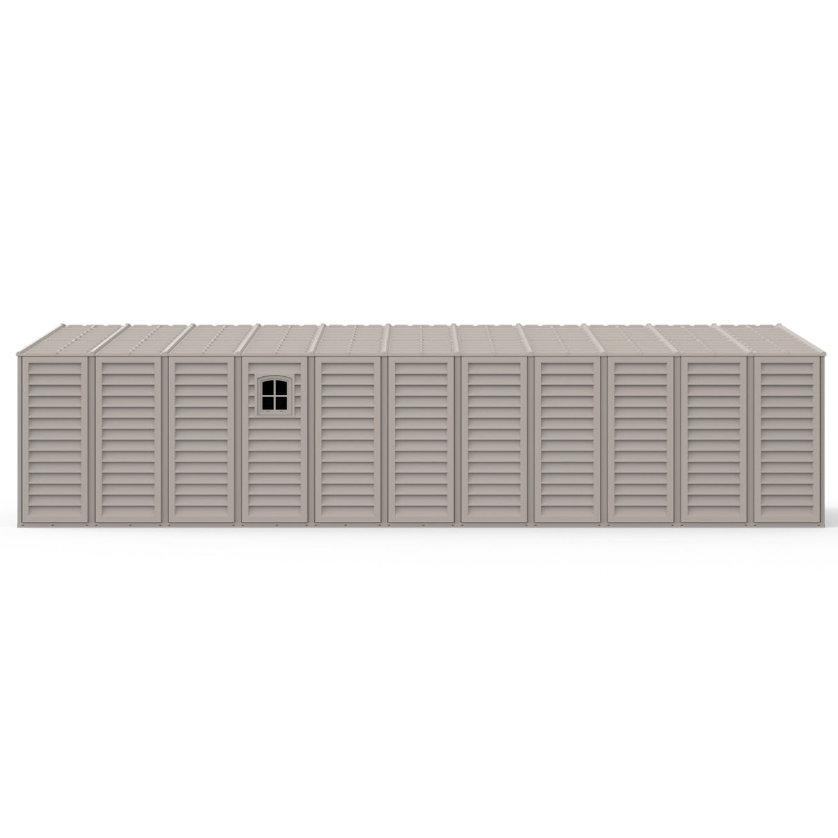 10.5x31 ft Vinyl Garage, Vinyl Storage Shed with Foundation, 2 Windows & Side Doors