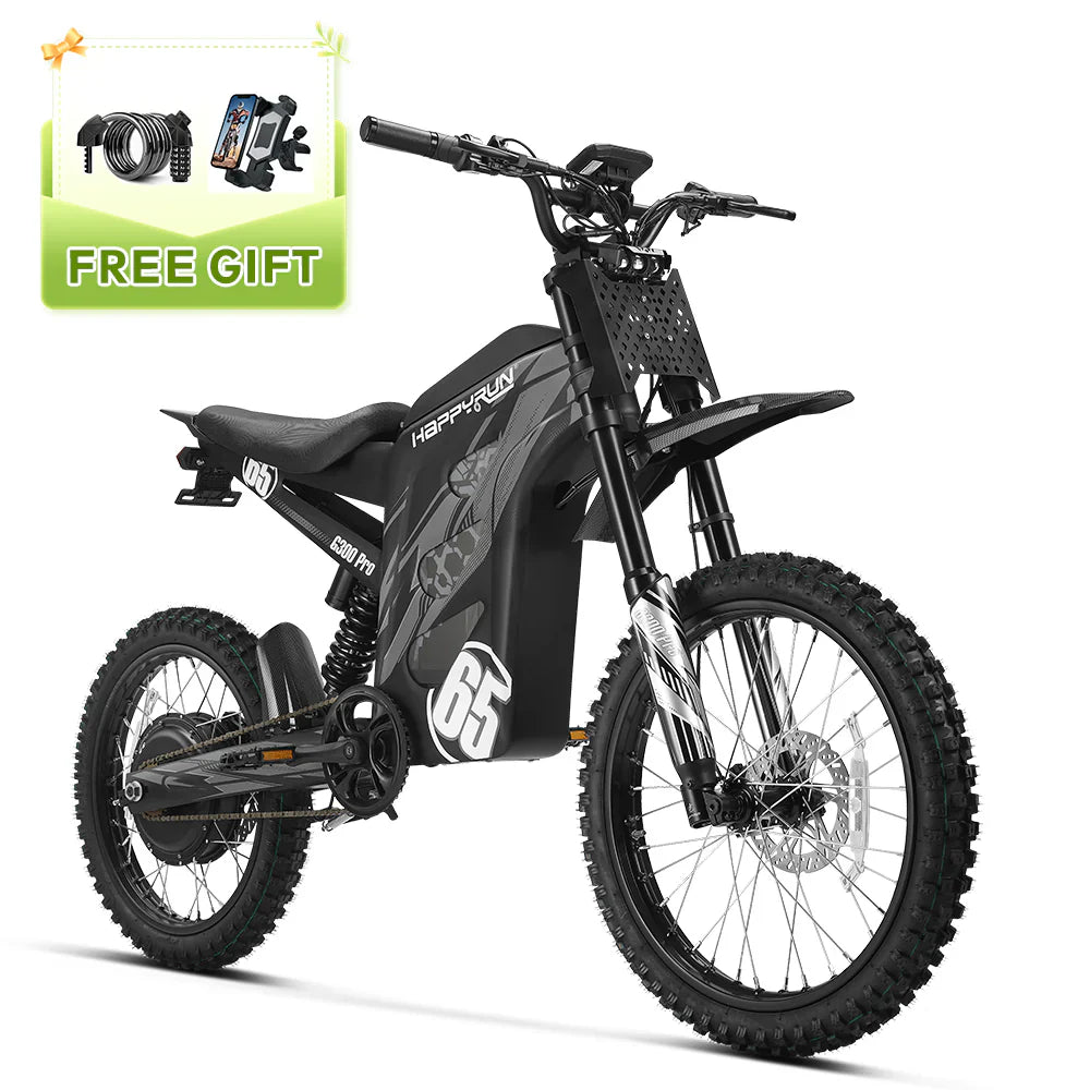 HappyRun | G300 Pro 72V/30Ah 6500W Off-Road Electric Dirt Bike | G300