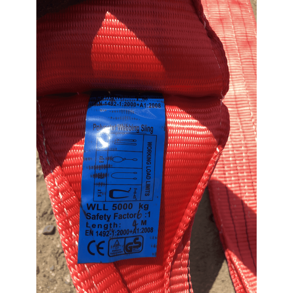Greatbear 13ft Flat Eye and Eye - Type 3 Web Sling - 10,000lb