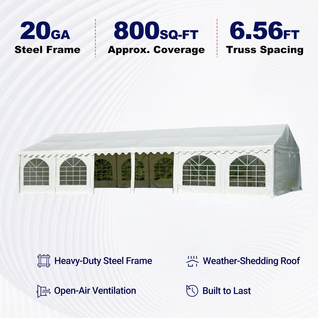 Golden Mount Party Tent 20'W x 40'L