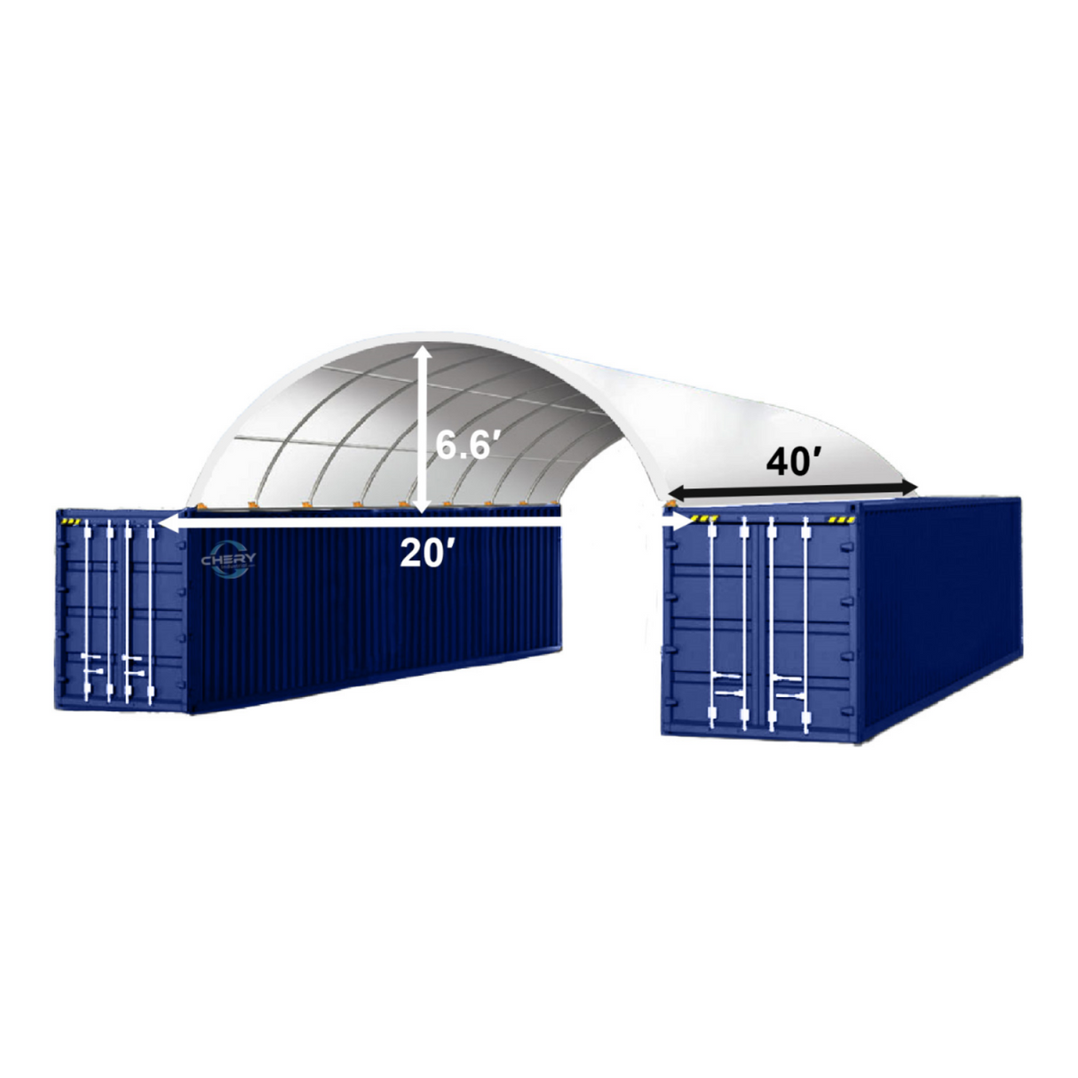 20'x40' Shipping Container Canopy Shelter
