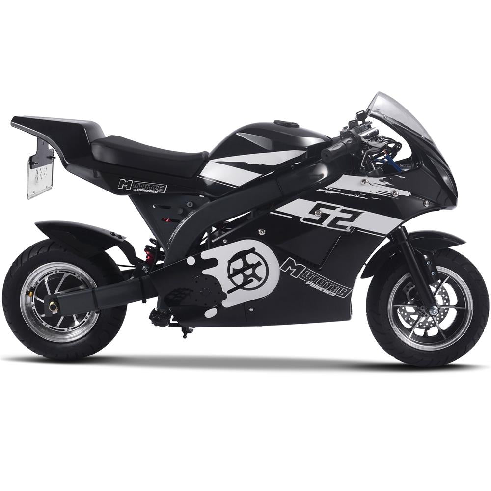 MotoTec | 48V/12Ah 1000W Pocket Bike | MT-EP-Super_Black
