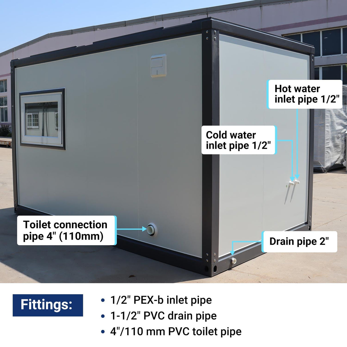 Portable Office with Bedroom and Bathroom