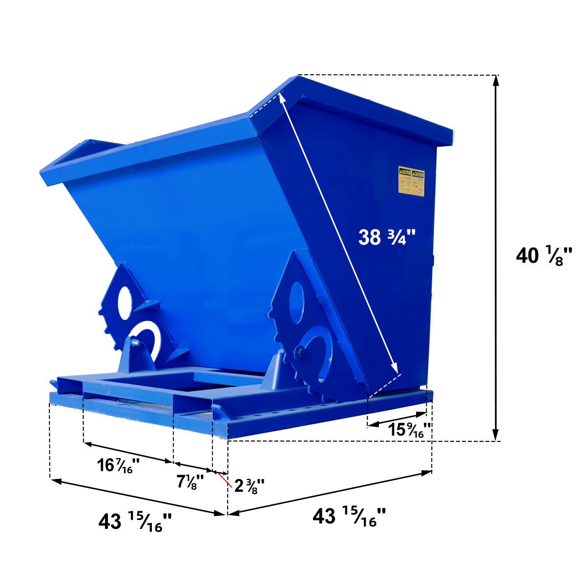 Greatbear Self Dumping Hopper - 1 Cubic Yard
