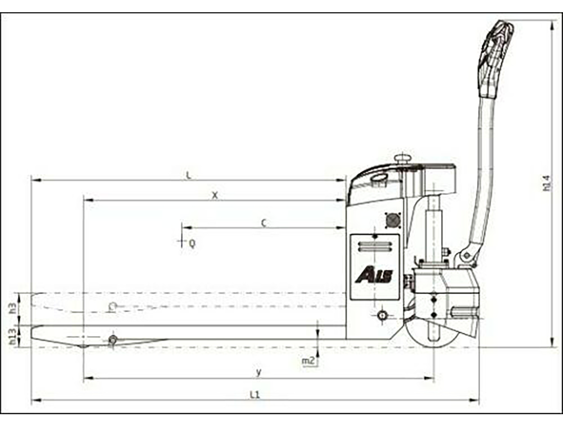 HANGCHA Full Electric Pallet Jack 3,000lbs Capacity