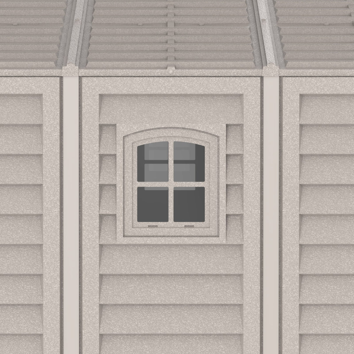 10.5×23 ft Vinyl Garage, Vinyl Storage Shed with Foundation, 2 Windows & Side Doors