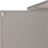 10.5×23 ft Vinyl Garage, Vinyl Storage Shed with Foundation, 2 Windows & Side Doors