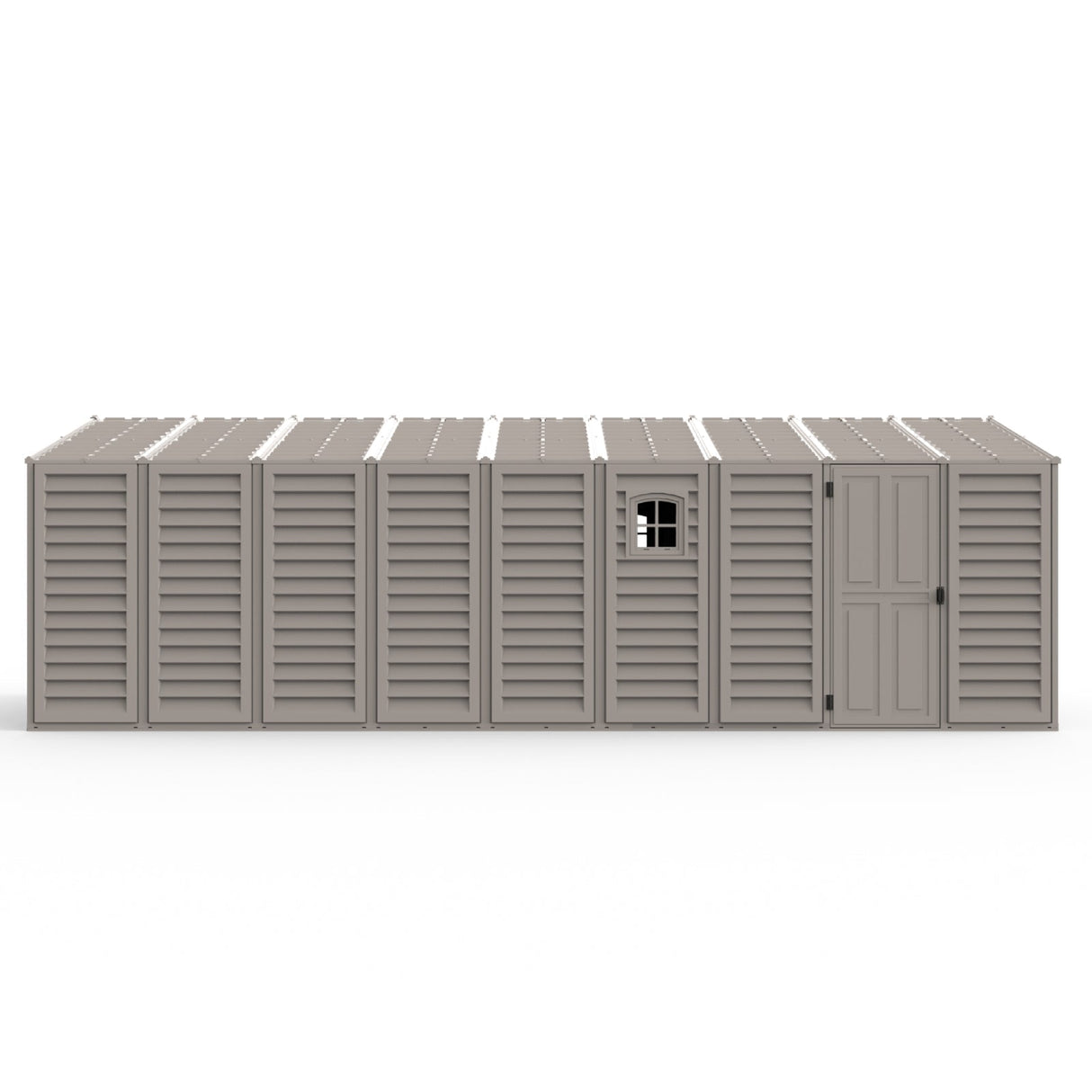 10.5×23 ft Vinyl Garage, Vinyl Storage Shed with Foundation, 2 Windows & Side Doors