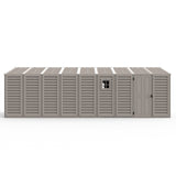 10.5×23 ft Vinyl Garage, Vinyl Storage Shed with Foundation, 2 Windows & Side Doors