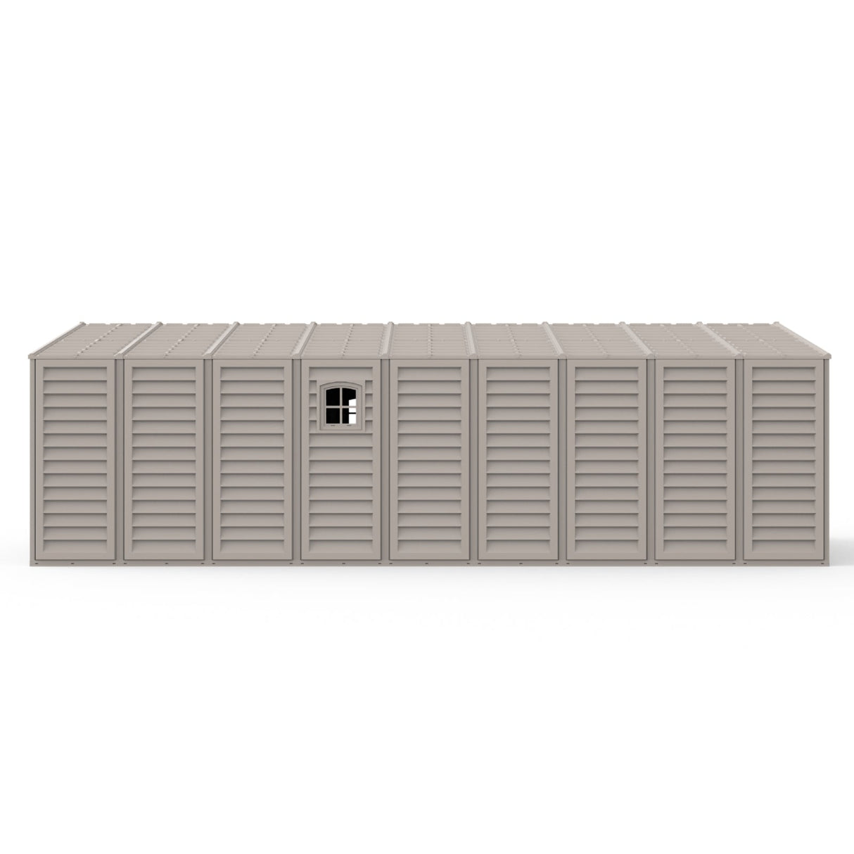 10.5×23 ft Vinyl Garage, Vinyl Storage Shed with Foundation, 2 Windows & Side Doors