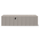 10.5×23 ft Vinyl Garage, Vinyl Storage Shed with Foundation, 2 Windows & Side Doors