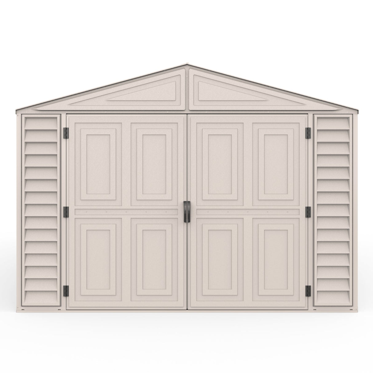 10.5×23 ft Vinyl Garage, Vinyl Storage Shed with Foundation, 2 Windows & Side Doors