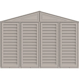 10.5×23 ft Vinyl Garage, Vinyl Storage Shed with Foundation, 2 Windows & Side Doors