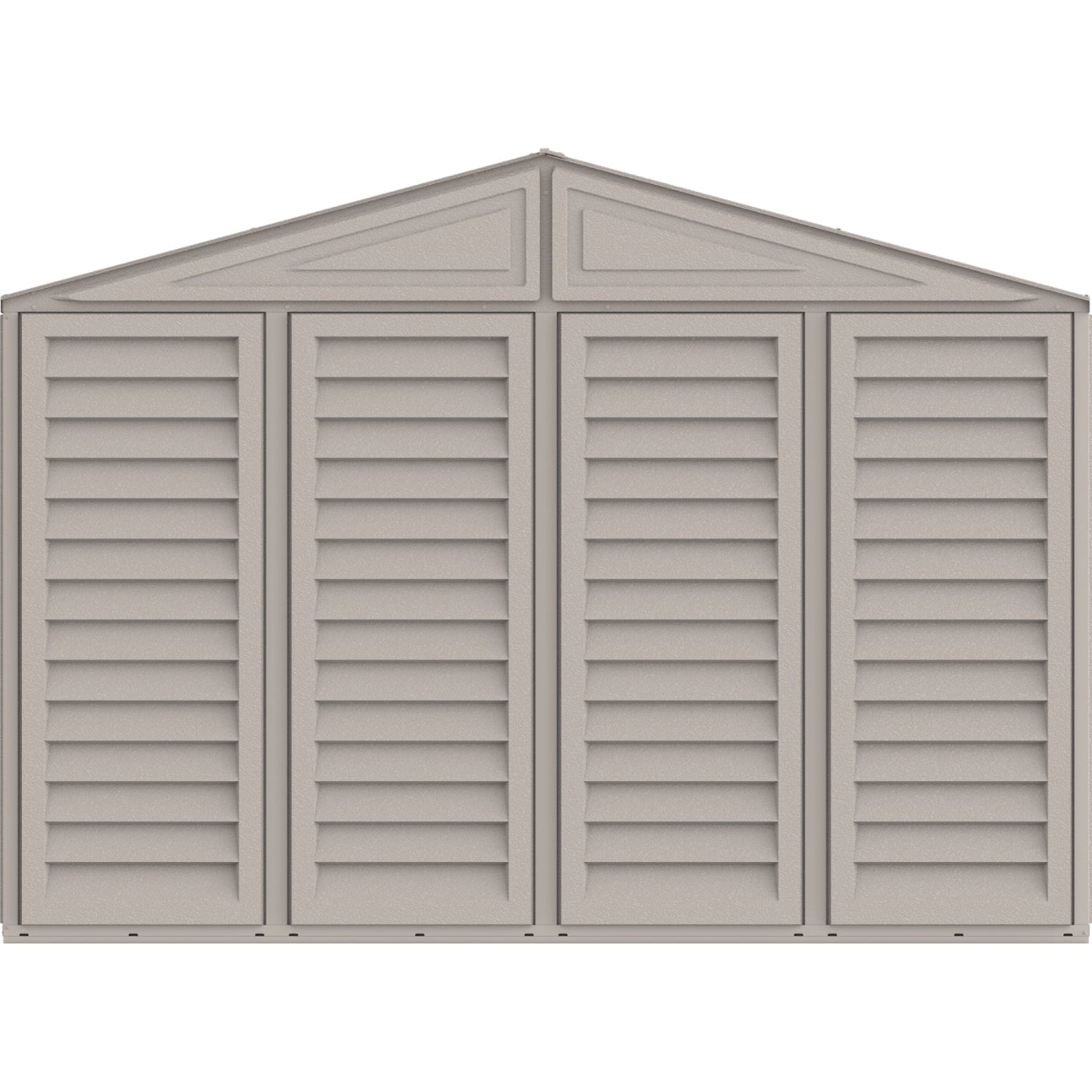 10.5x28.5 ft Vinyl Garage, Vinyl Storage Shed with Foundation, 2 Windows & Side Doors