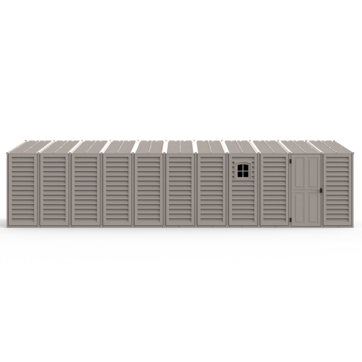 10.5x31 ft Vinyl Garage, Vinyl Storage Shed with Foundation, 2 Windows & Side Doors