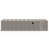 10.5x31 ft Vinyl Garage, Vinyl Storage Shed with Foundation, 2 Windows & Side Doors