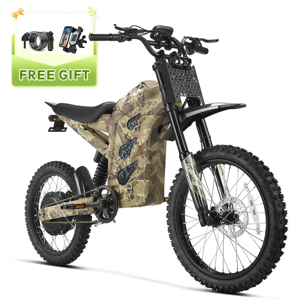 HappyRun | G300 Pro 72V/30Ah 6500W Off-Road Electric Dirt Bike | G300