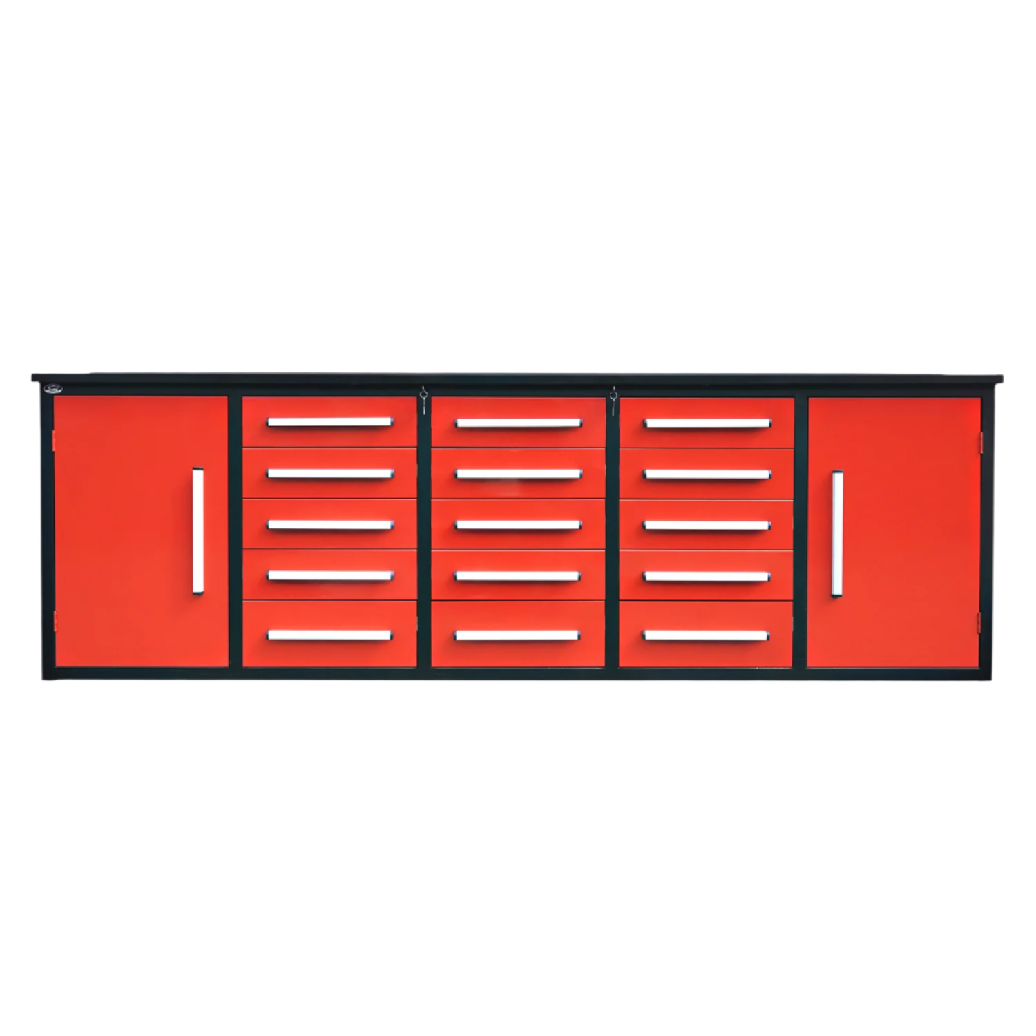 10ft Workbench Storage Cabinet with 15 Drawers & 2 Cabinets