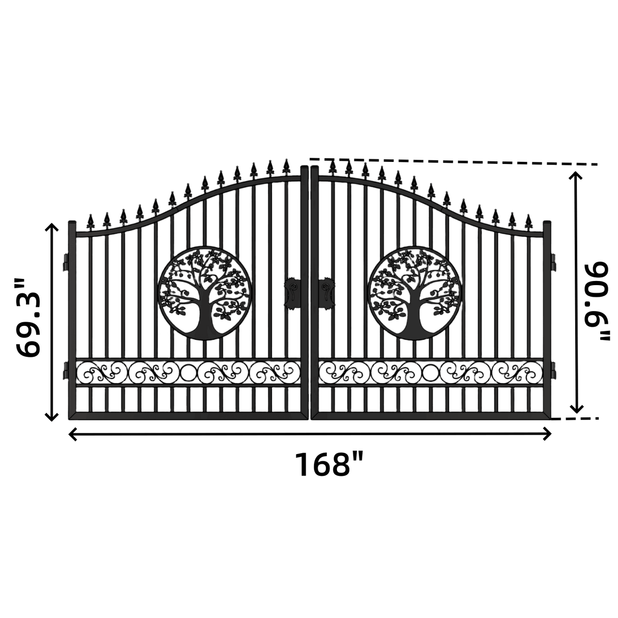 14' Iron Gate with Wider goalposts, No metal ball