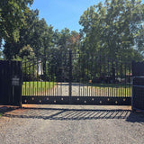 Greatbear Dual Swing Wrought Iron Gate for Driveway