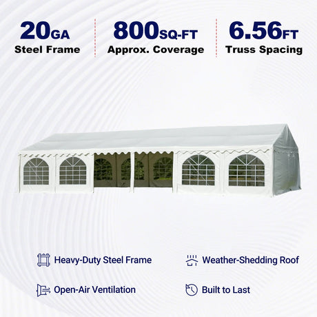 Golden Mount Party Tent 20'W x 40'L