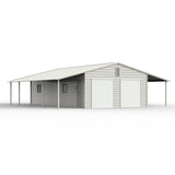 39' x 39' Vertical Steel Carport With Lean-to