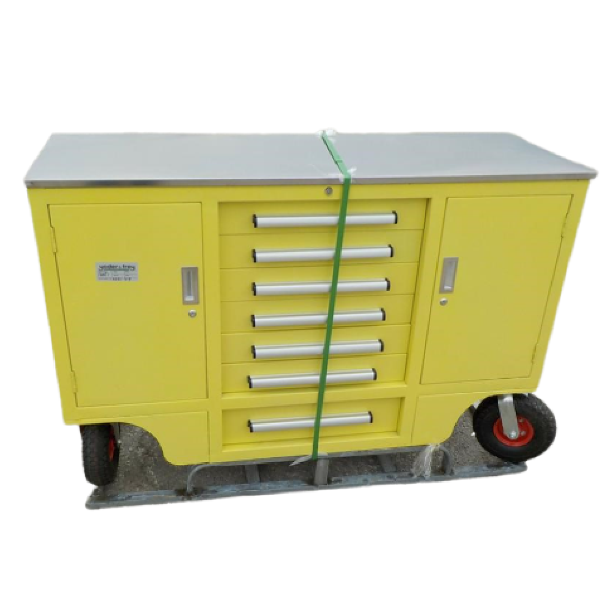 4.5ft Heavy Duty Mobile Workbench with 7 Drawers & 2 Cabinets