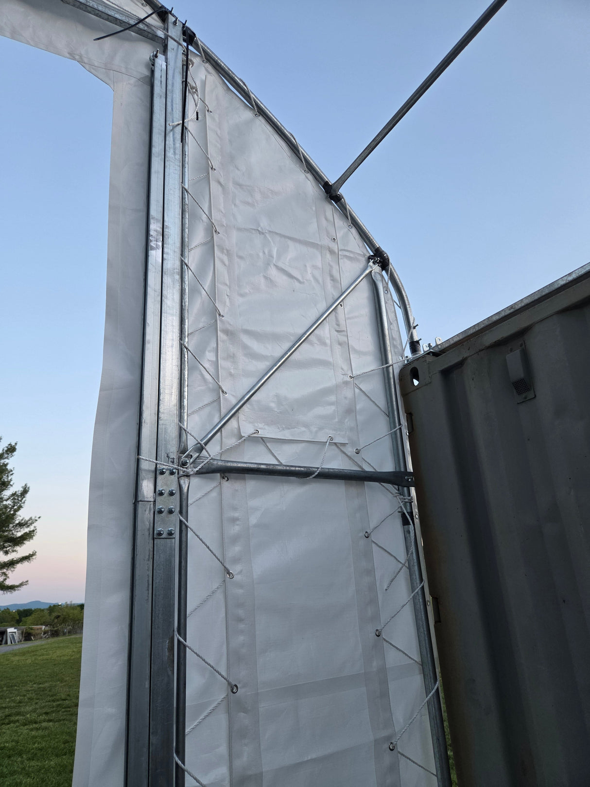 Front Panel with Winch door for W20' Container Shelter