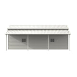 42' x 30' Vertical Steel Garage With Lean-to