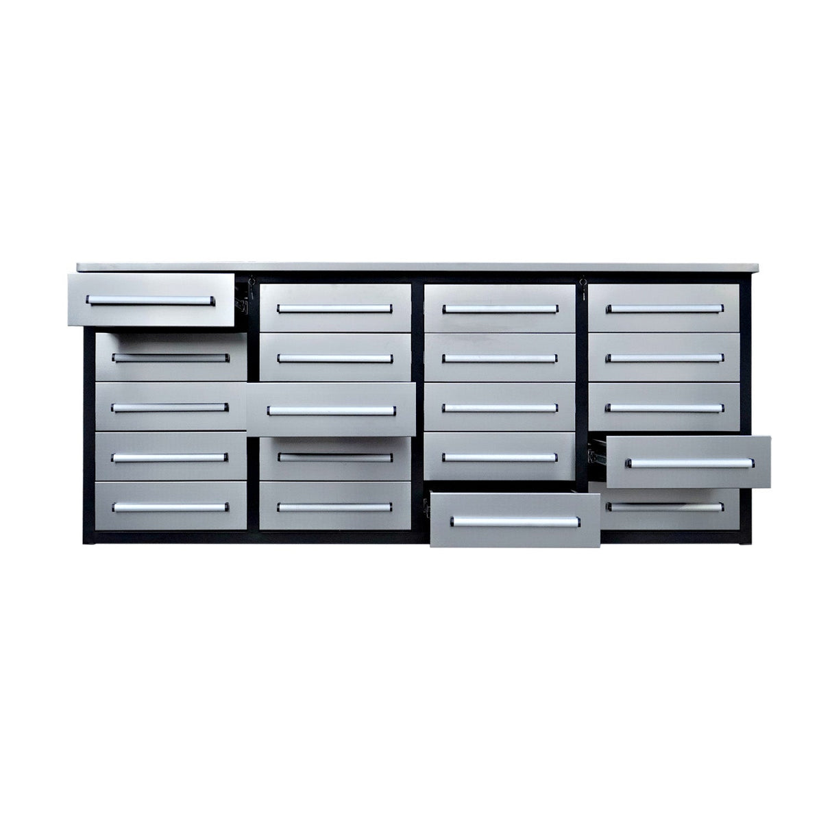 7ft Heavy Duty Garage Workbench Cabinet with 20 Drawers