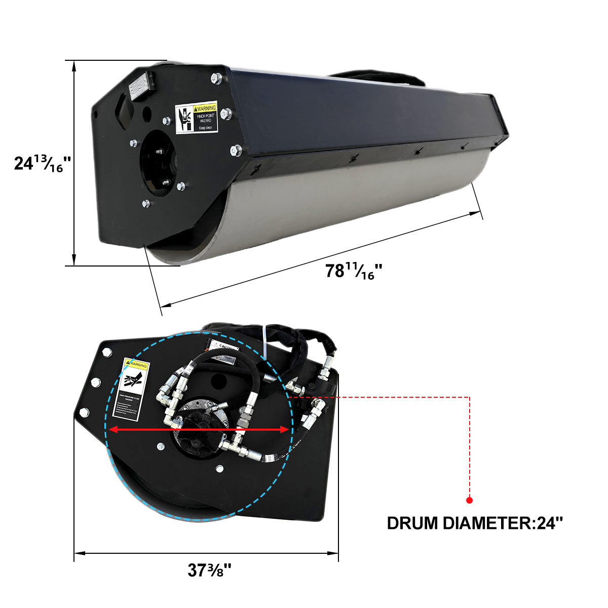Greatbear Skid Steer 72'' Vibratory Roller