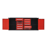 7ft Heavy Duty Workbench with 10 Drawers & 2 Cabinets