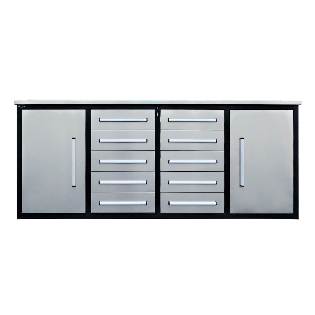 7ft Heavy Duty Workbench with 10 Drawers & 2 Cabinets