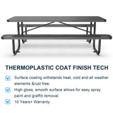 8 ft Metal Picnic Tables for Outdoors