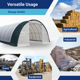 Single Truss Arch Storage Shelter W20'xL42'xH12'