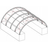 40'x40'x15' Double Truss Shipping Container Canopy Shelter