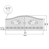 Greatbear Dual Swing Wrought Iron Gate for Driveway