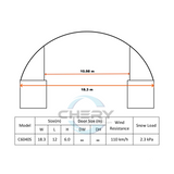 60'x40'x20' Double Truss Container Canopy Shelter