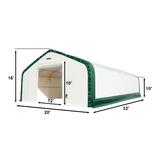 Double Truss Storage Shelter W20'xL33'xH16'