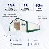 Double Truss Storage Shelter W30'xL60'xH20'