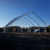 Double Truss Storage Shelter W40'xL80'xH21', 10' Truss Spacing