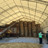Double Truss Storage Shelter W40'xL80'xH21', 10' Truss Spacing