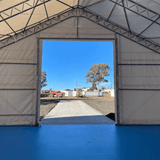 Double Truss Storage Shelter W70'xL120'xH28'