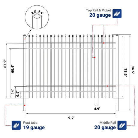 Greatbear 30 Wrought Iron Site Fencing