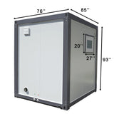 Portable Toilet with Fan-shaped Door Shower
