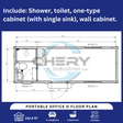 Portable Office 7ft x 20ft with Bathroom