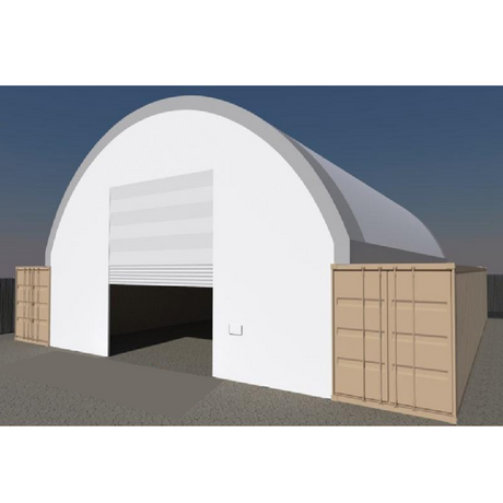 Front Wall with Winch door for Container Canopy Shelter 40'x40'x15'
