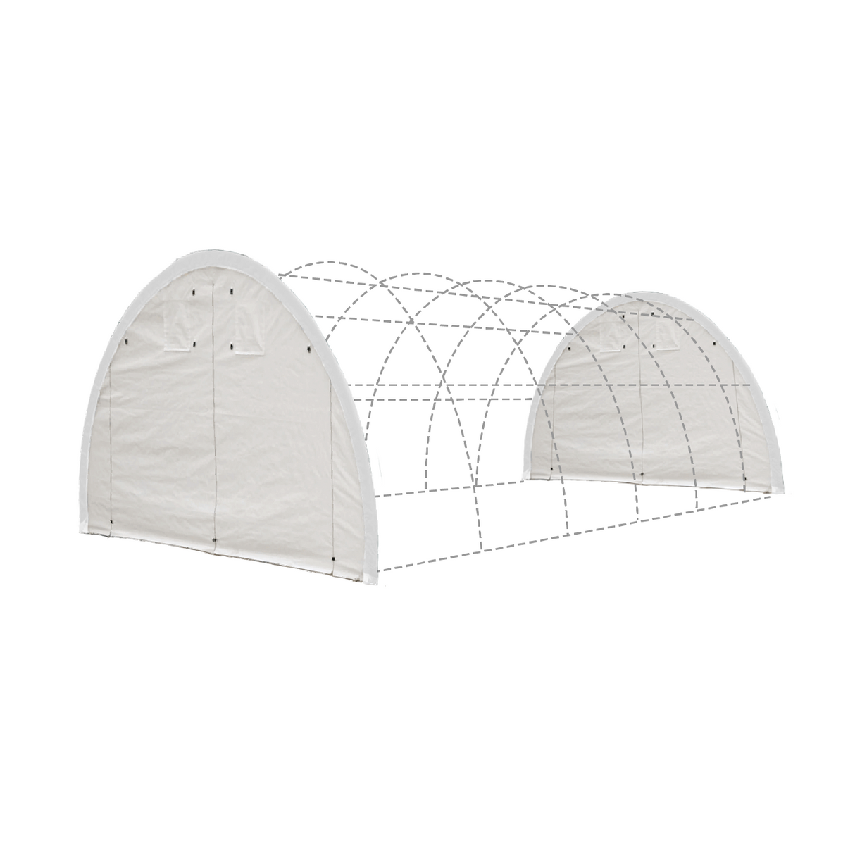 Front and Rear Panel with Zipper Rollup Door for Storage Shelter 20'x30'x12'