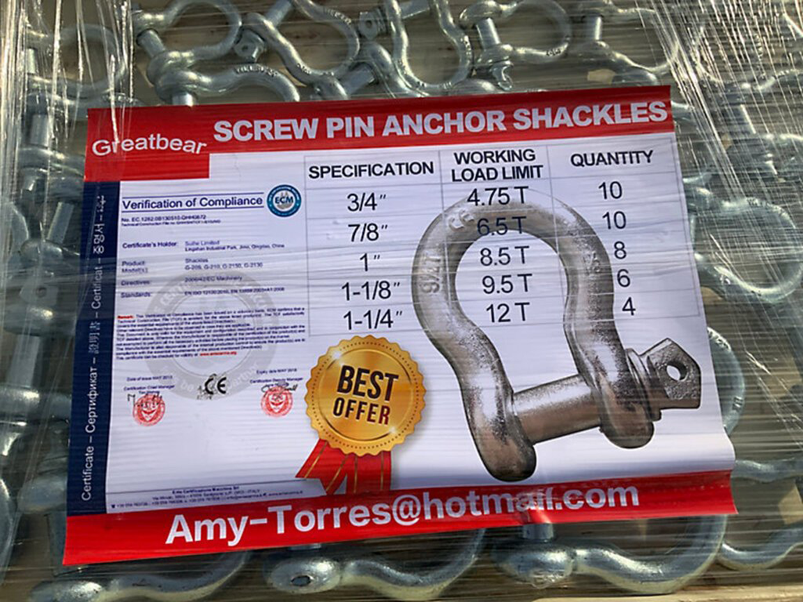 Greatbear Screw Pin Anchor Shackles (38 pcs)
