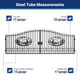 Greatbear Dual Swing Wrought Iron Gate for Driveway